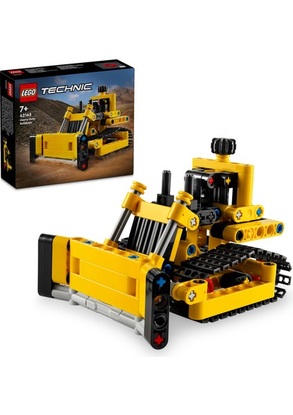 Technic Ağır İş Buldozeri 42163 - 7 Yaş ve Üzeri Çocuklar için İnşaat Aracı İçerek Koleksiyonluk Yaratıcı Oyuncak Model Yapım Seti (195 Parça)