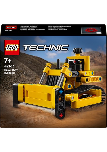 Technic Ağır İş Buldozeri 42163 - 7 Yaş ve Üzeri Çocuklar için İnşaat Aracı İçerek Koleksiyonluk Yaratıcı Oyuncak Model Yapım Seti (195 Parça)