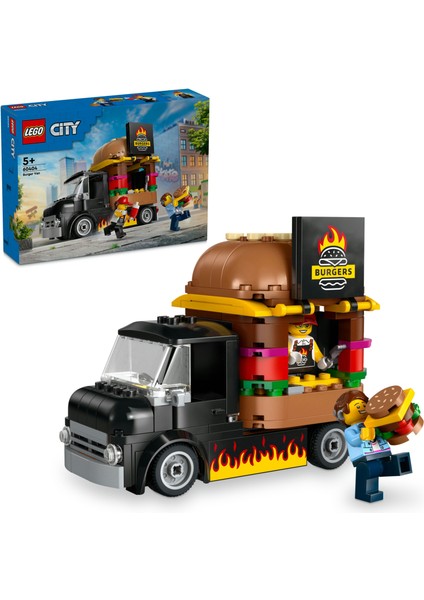 ® City Hamburger Kamyonu 60404 - 5 Yaş & Üzeri Çocuklar için Yaratıcı Oyuncak Yapım Seti (194 Parça)