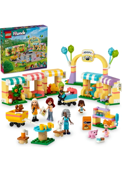 LEGO® Friends Evcil Hayvan Sahiplenme Günü 42615 - 6 Yaş ve Üzeri Çocuklar için Kedi, Hamster, Köpek Figürleri İçeren Yaratıcı Oyuncak Yapım Seti (400 Parça)