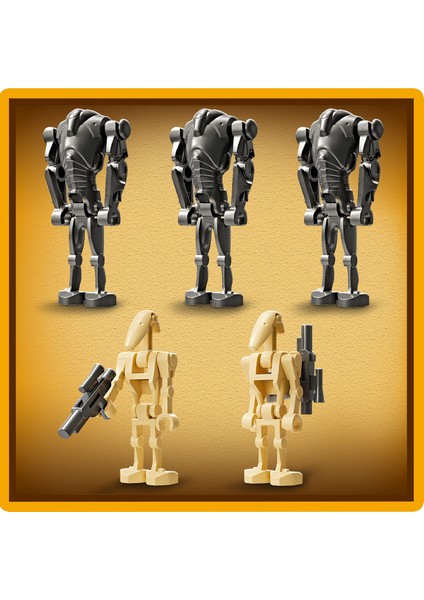 ® Star Wars™ Klon Trooper ve Savaş Droidi Savaş Paketi Seti 75372- 7 Yaş ve Üzeri Star Wars Sevenler için Yaratıcı Oyuncak Yapım Seti (215 Parça)