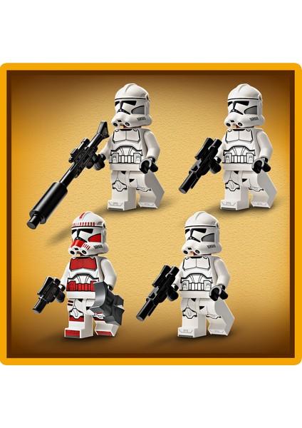 ® Star Wars™ Klon Trooper ve Savaş Droidi Savaş Paketi Seti 75372- 7 Yaş ve Üzeri Star Wars Sevenler için Yaratıcı Oyuncak Yapım Seti (215 Parça)