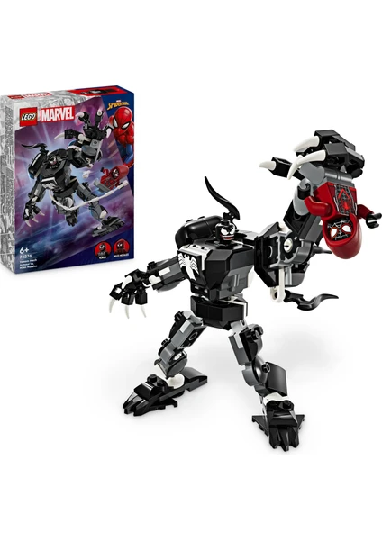 LEGO® Marvel Venom Robot Zırhı Miles Morales'e Karşı 76276 - 6 Yaş ve Üzeri Süper Kahraman Seven Çocuklar için İnşa Edilebilen Yaratıcı Oyuncak Yapım Seti (134 parça)