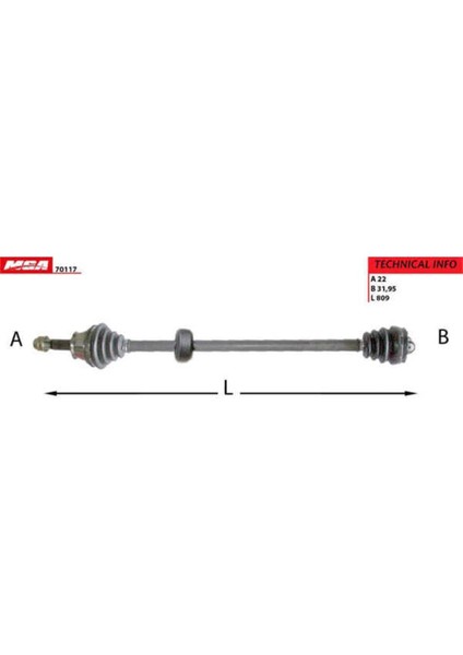 70117 70117 Aks Sağ Palio Yeni Model Albea 1.2 1.4 1.6 16V