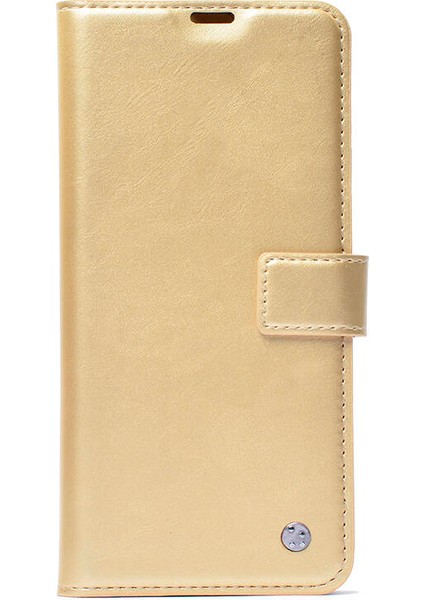 Xiaomi Redmi 13C Kılıf 360 Derecelı Kartlıklı Pu Deri Cüzdan Kar Deluxe Gold