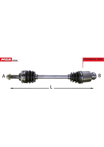 70744 70744 Aks Sağ Absli Mazda 323 Lantıs 95-98 1.8 Manuel Otomatik