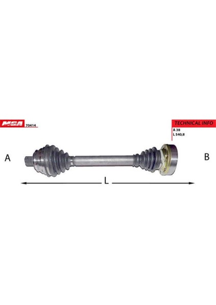 70414 70414 Aks Sağ Sol Transporter T4 2.5 Tdı 2.4d