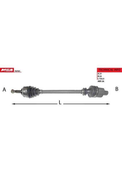 70701 70701 Aks Sağ Absli Clıo Iı 98- Kangoo 98- 1.5 Dcı Yaylı Ince Freze