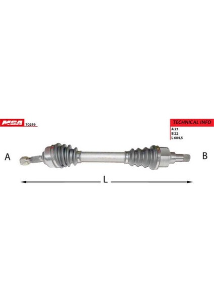 70259 70259 Aks Sol Abssız 206 1.4 Hdı 1.6 Tu5