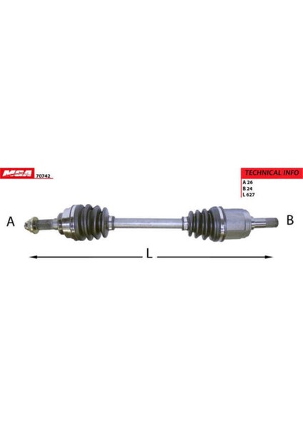 70742 70742 Aks Sol Mazda 323 Lantıs 95-98 1.8 Otomatik