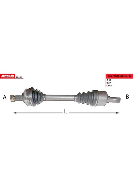 70106 70106 Aks Sol Absli 48DIS Scudo / 806 Expert / Jumpy 1.9tdı