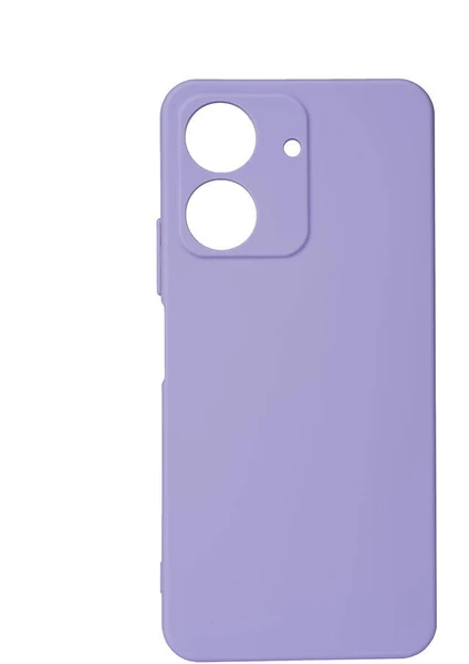 Case 4u Xiaomi Redmi 13C Kılıf Kamera Korumalı Mat Renkli Silikon Lila