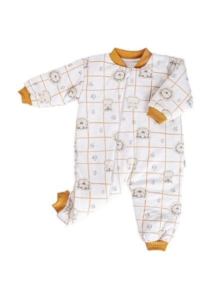 Puro Cotone Uyku Tulumu Sarı-Beyaz