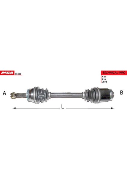 70429 70429 Aks Sağ Accent Admire 03-06 1.5 Crdı 3cyl
