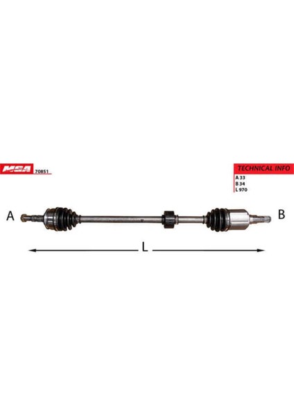 70851 70851 Aks Sağ Cruze 09- 1.6