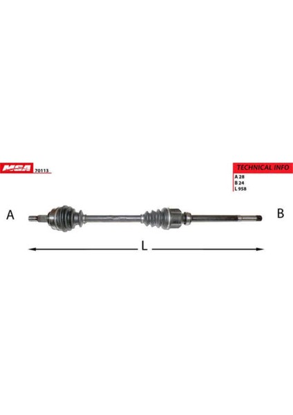 70113 70113 Aks Sağ Scudo 06- / Expert / Jumpy 1.6 Jtd