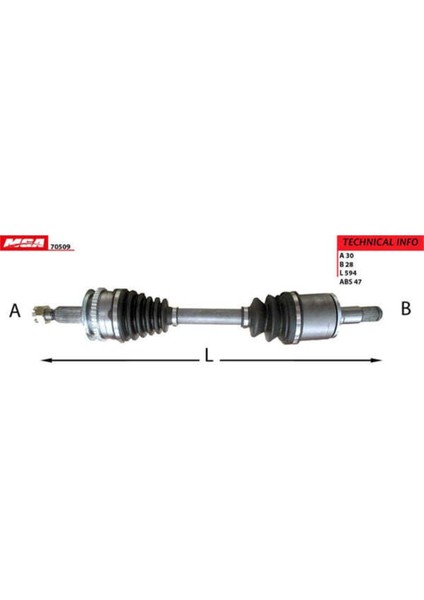 70509 70509 Aks Sol Absli L200 06-11 2.5 Dıd 4WD Mt-At