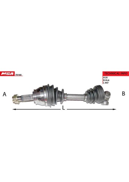 70160 70160 Aks Sol Palio Albea 06- 1.3 Mjtd Kısa