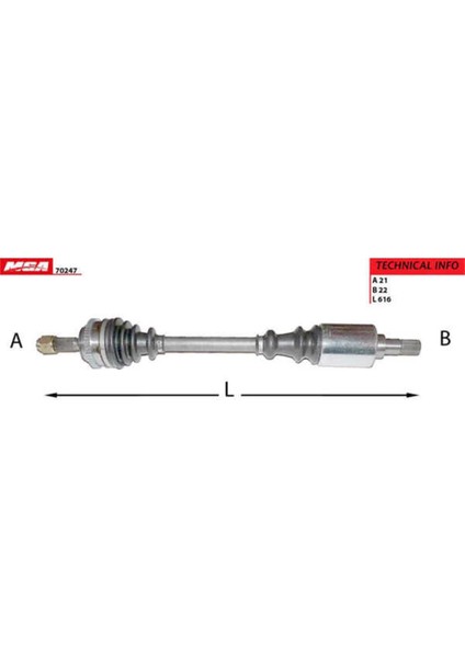 70247 70247 Aks Sol Absli 48D 106 Gtı / Saxo Vts 99- 1.6
