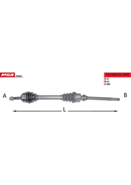 70263 70263 Aks Sağ 206 1.4 Hdı 1.4 1.6ıe