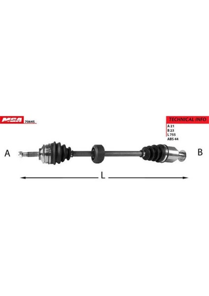 70645 70645 Aks Sağ Absli 44D Clıo Thalia 07-10 Clıo Iı 1.4 16V 1.2 Uyumlu Abs Agırlıklı