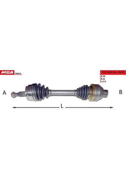 70416 70416 Aks Sol Transporter T5 T6 2.5 Tdı 140 Ps