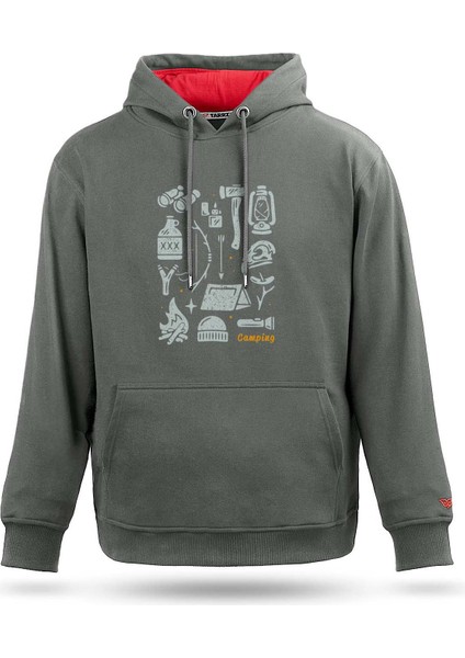 Kampçı Kapşonlu Tasarım Sweatshirt