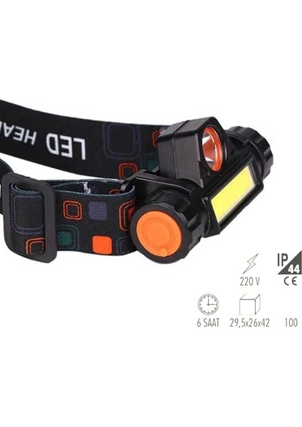 CT-9120 Mir Kafa Lambası Ledli Şarj Edilebilir