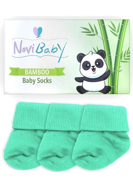 3'Lü Bambu Yenidoğan Bebek Çorap Sea Green Mint fiyatları