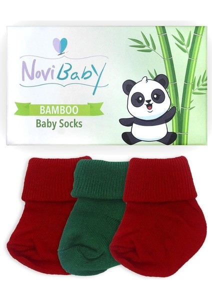3'Lü Bambu Yenidoğan Bebek Çorap Christmas indirimleri