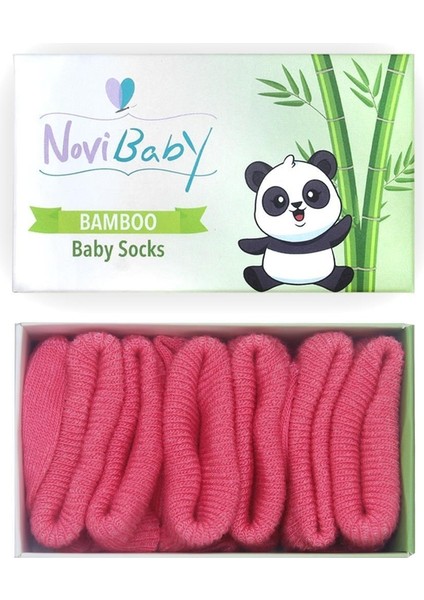 3'Lü Bambu Yenidoğan Bebek Çorap Candy Pembe