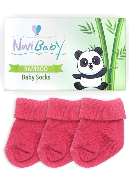 3'Lü Bambu Yenidoğan Bebek Çorap Candy Pembe fiyatları