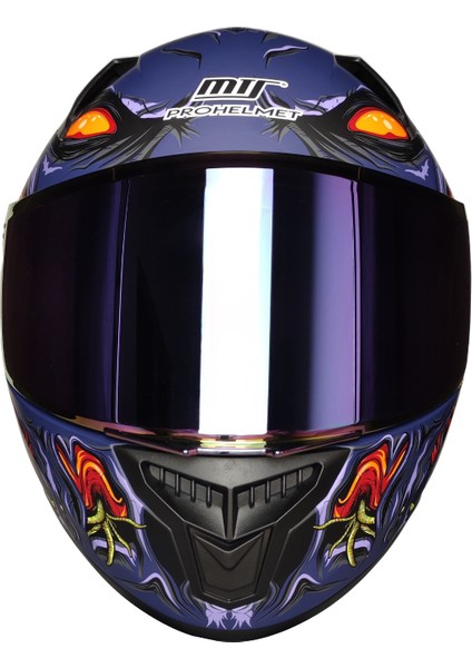 -801 Snake Kapalı Kask (Zombıes Orange)