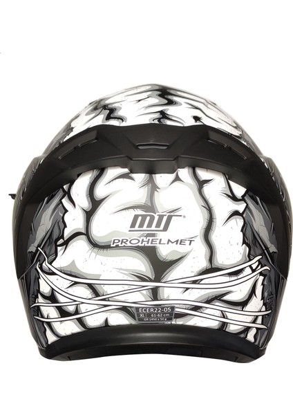 -801 Snake Kapalı Kask (Zombıes Whıte)