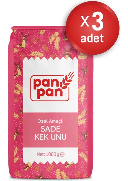 Sade Kek Unu 1 kg x 3 Adet