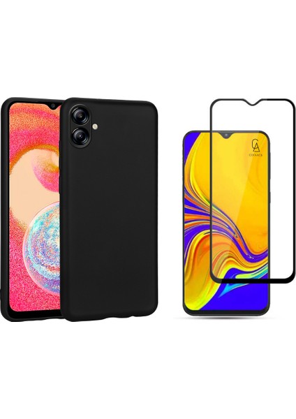 Samsung Galaxy A04E ile Uyumlu Telefon Kılıfı ve 5d Tam Kaplayan Cam Ekran Koruyucu
