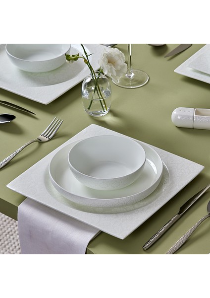 Fine Pearl Extra Leila 62 Parça 12 Kişilik Kare Yemek Takımı
