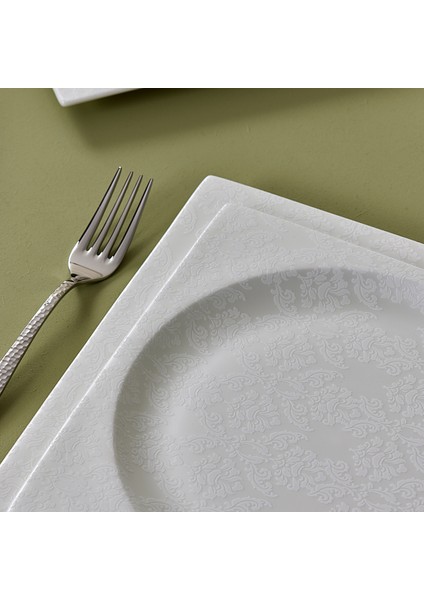 Fine Pearl Extra Leila 62 Parça 12 Kişilik Kare Yemek Takımı fırsatları