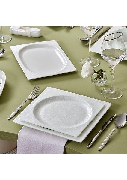 Fine Pearl Extra Leila 62 Parça 12 Kişilik Kare Yemek Takımı indirimleri