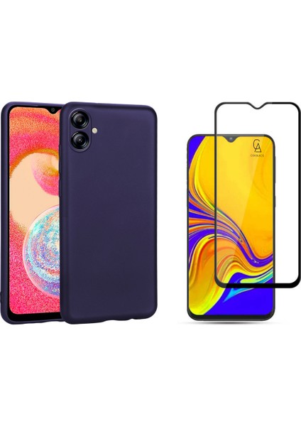 Samsung Galaxy A04E ile Uyumlu Telefon Kılıfı ve 5d Tam Kaplayan Cam Ekran Koruyucu