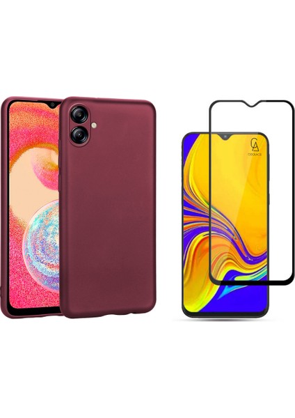 Samsung Galaxy A04E ile Uyumlu Telefon Kılıfı ve 5d Tam Kaplayan Cam Ekran Koruyucu