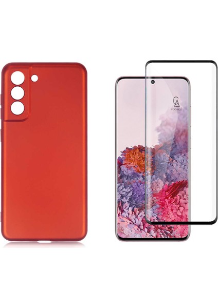 Samsung Galaxy S21 Fe ile Uyumlu Telefon Kılıfı ve 5d Tam Kaplayan Cam Ekran Koruyucu