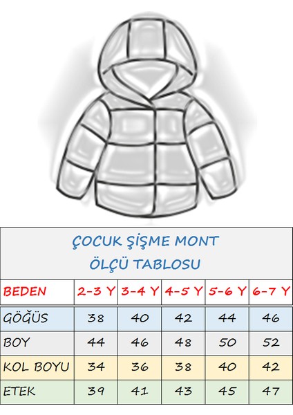 Kız Erkek Çocuk Iç Polarlı Kapüşonlu Kedi Desenli Kışlık Şişme Mont & Kaban RB-101