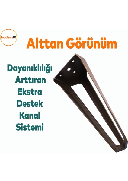Ovit Ünite Mobilya Koltuk Kanepe Konsol Sehpa Tv Masa Ayağı Metal Ayakları 20 cm Antik Bakır fırsatları