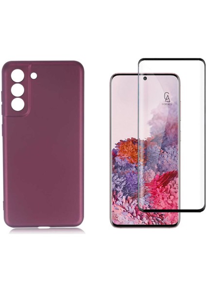 Samsung Galaxy S21 Fe ile Uyumlu Telefon Kılıfı ve 5d Tam Kaplayan Cam Ekran Koruyucu