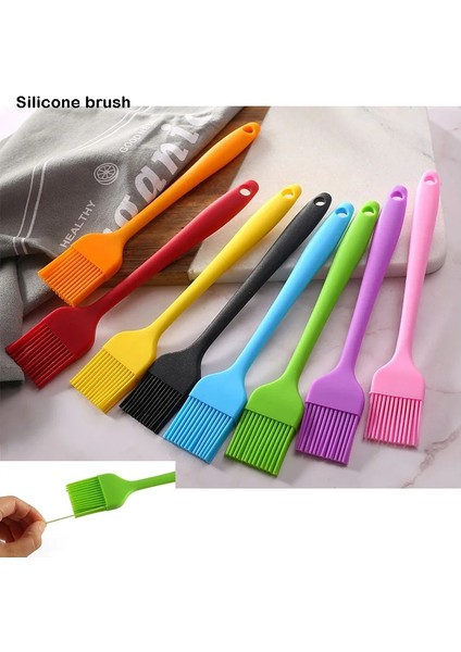 Stil 2 Tek Parça Silikon Teyelleme Pasta Fırçası 20.5 cm Pişirme Araçları Kek Ekmek Flapjack Mutfak Gereçleri Için Renkli Yağ Fırçaları (Yurt Dışından) modelleri