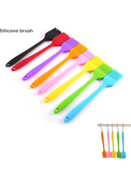 Stil 8 Tek Parça Silikon Teyelleme Pasta Fırçası 20.5 cm Pişirme Araçları Kek Ekmek Flapjack Mutfak Gereçleri Için Renkli Yağ Fırçaları (Yurt Dışından) fiyatları