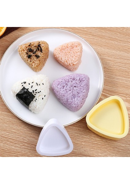 Küçük Sarı Yeni Dıy Suşi Kalıp Onigiri Pirinç Topu Gıda Basın Üçgen Suşi Yapımcısı Kalıp Japon Ev Mutfak Bento Aksesuarları Araçları (Yurt Dışından) modelleri