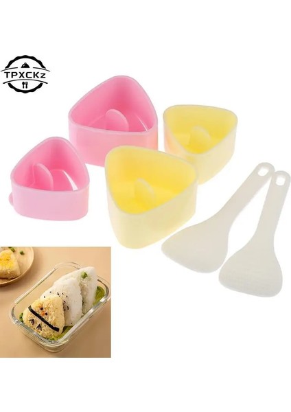 Beyaz Dıy Suşi Kalıp Onigiri Pirinç Topu Gıda Basın Üçgen Musubi Suşi Yapımcısı Kalıp Suşi Seti Japon Mutfak Bento Aksesuarları (Yurt Dışından)