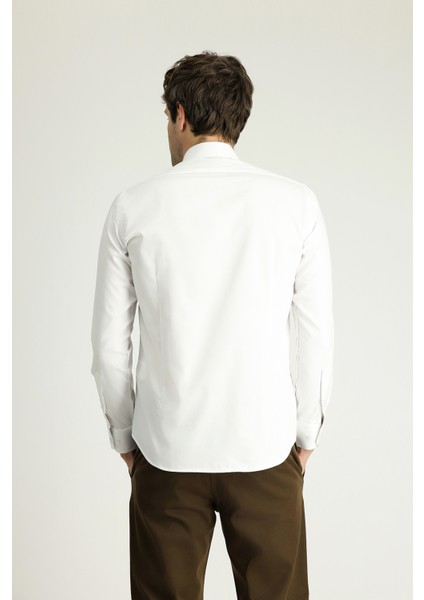 Uzun Kol Slim Fit Klasik Non Iron Pamuklu Gömlek fırsatları